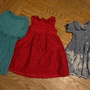 wonder nation Red Lace Sleeveless Party Dress